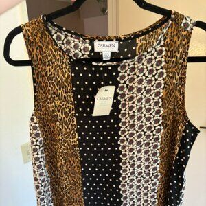 NWT medium patterned loose fit tank top